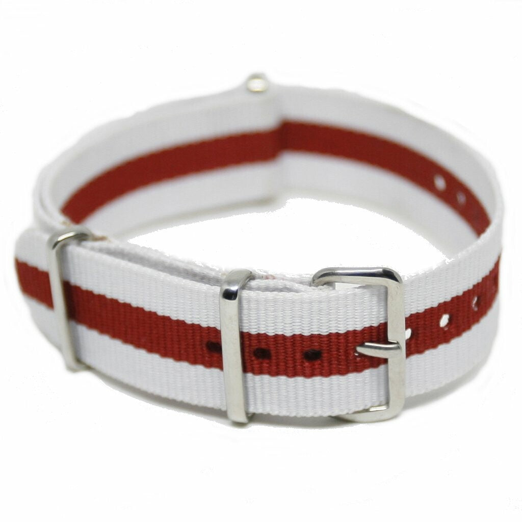 NATO Strap Hvit/Rød