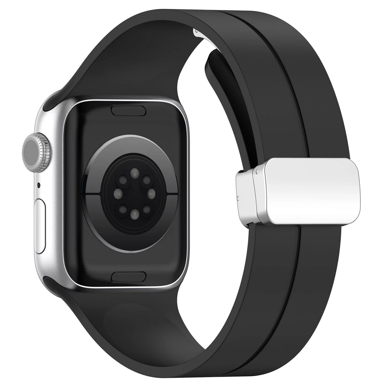 Gummirem for Apple Watch Stål Sort