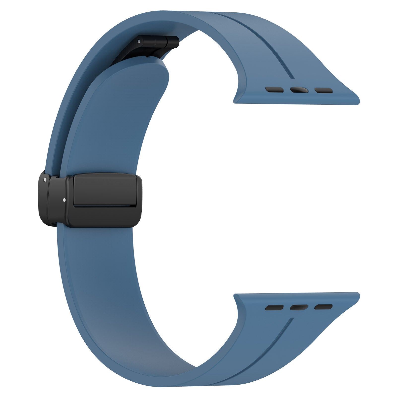 Gummirem for Apple Watch Sort  Blå