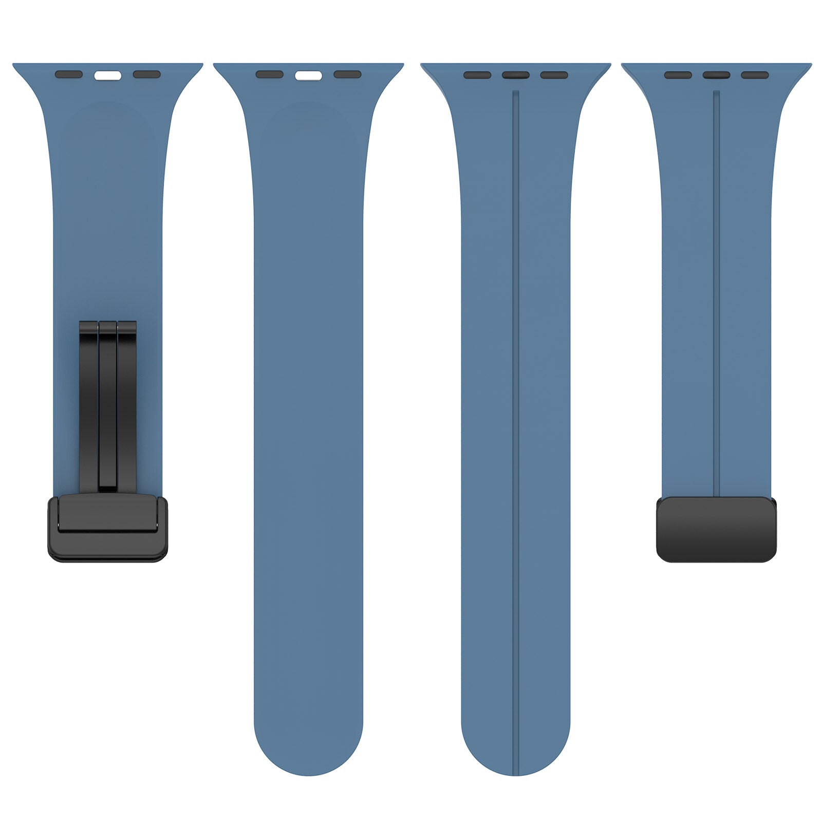 Gummirem for Apple Watch Sort  Blå