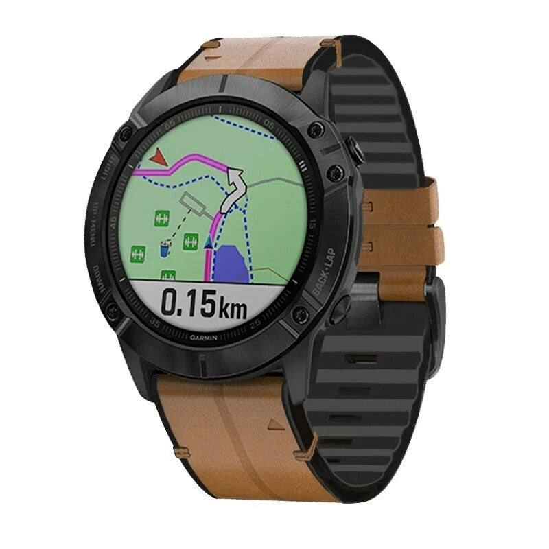Garmin Quickfit Skinn/gummirem Brun Quickfit