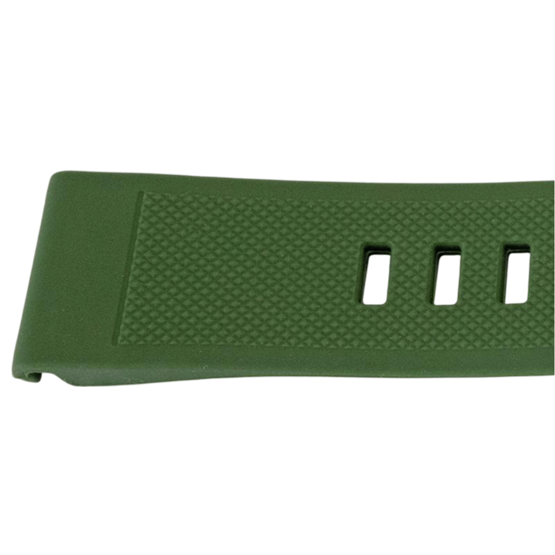 22MM QuickFit Silikonreim med sølvspenne for Garmin Fenix 5 / Forerunner - Grønn