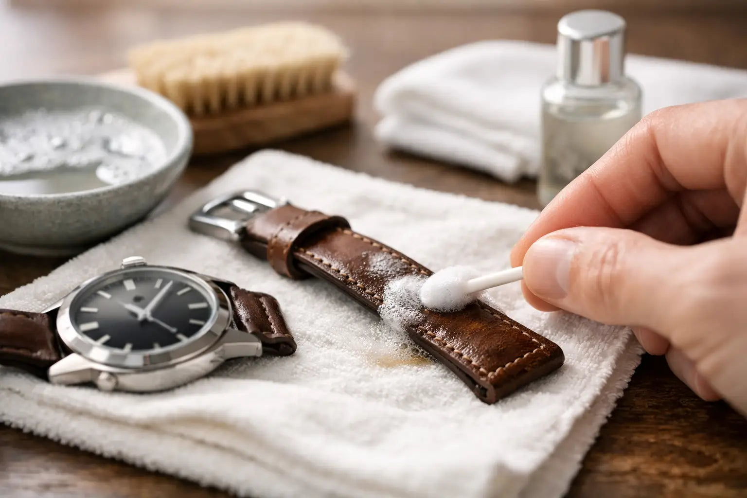 Slik rengjør du en skinn klokkerem riktig