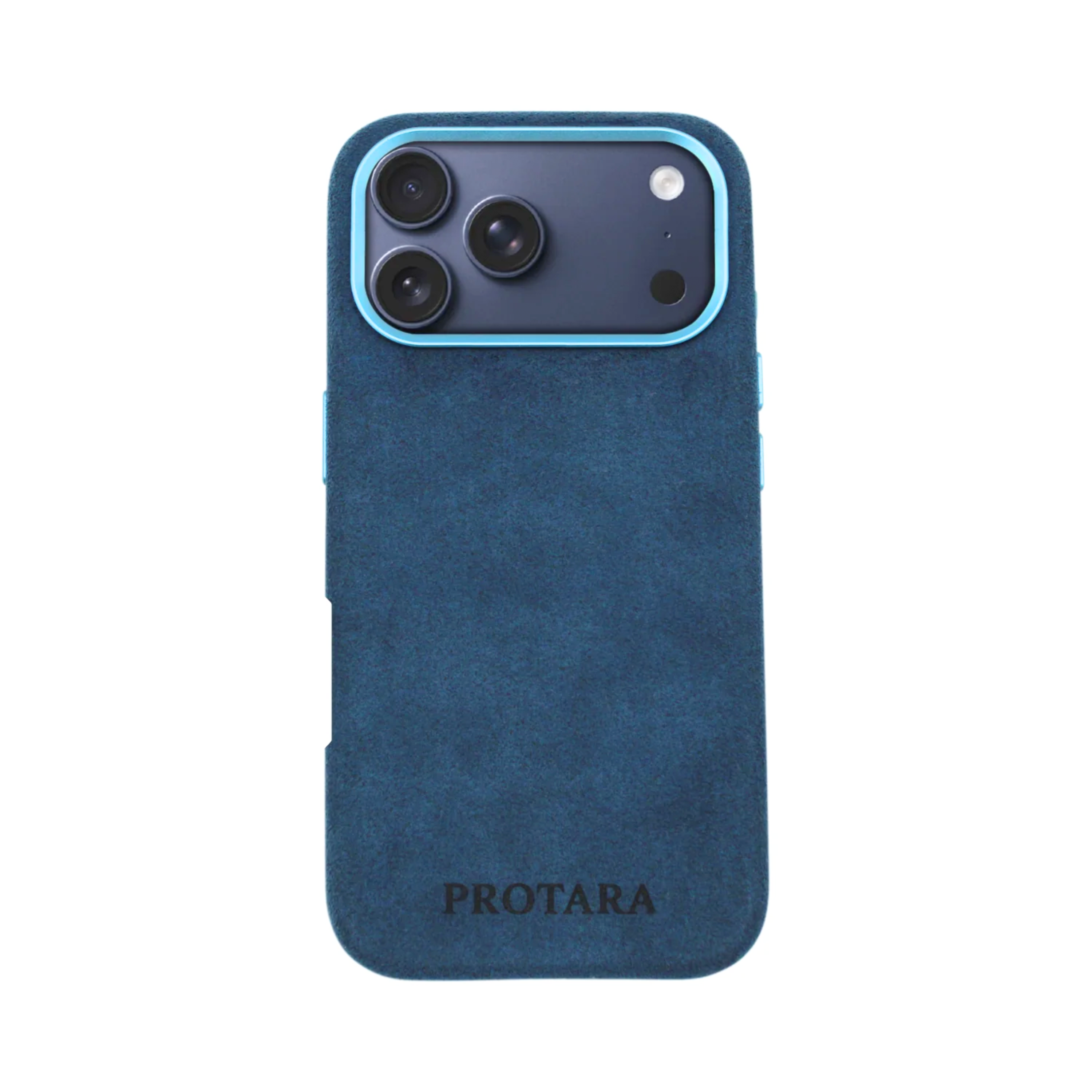 PROTARA Alcantara iPhone 17 Pro Hülle – Ozeanblau