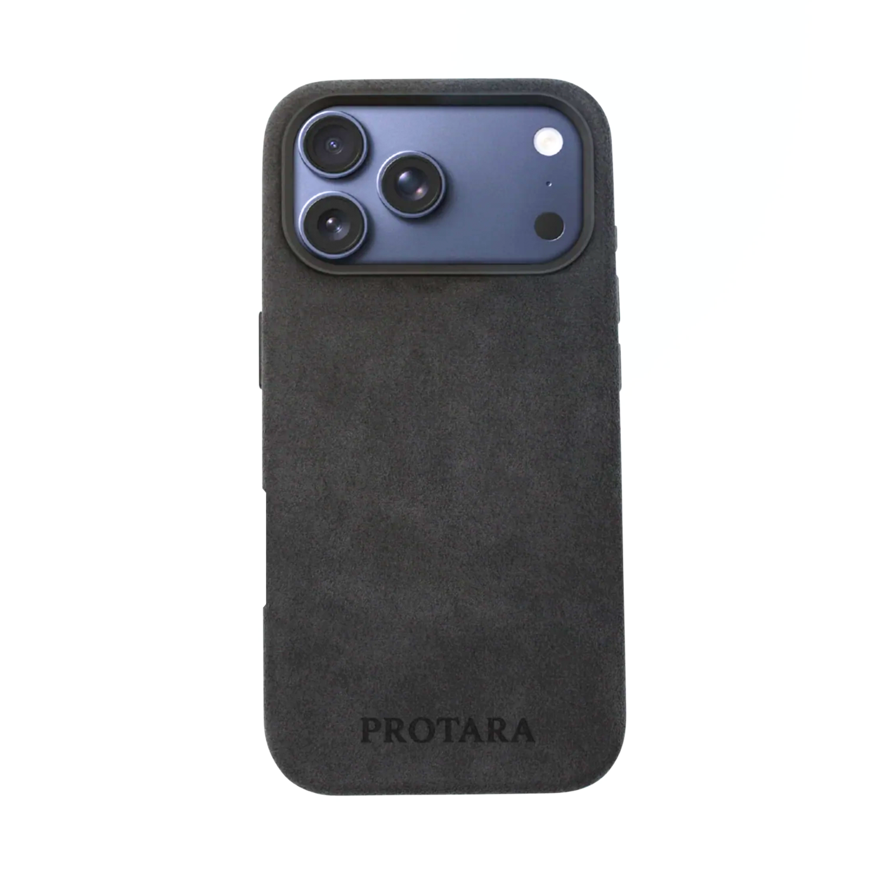 PROTARA Alcantara iPhone 17 Pro Hülle – Mitternachtsschwarz