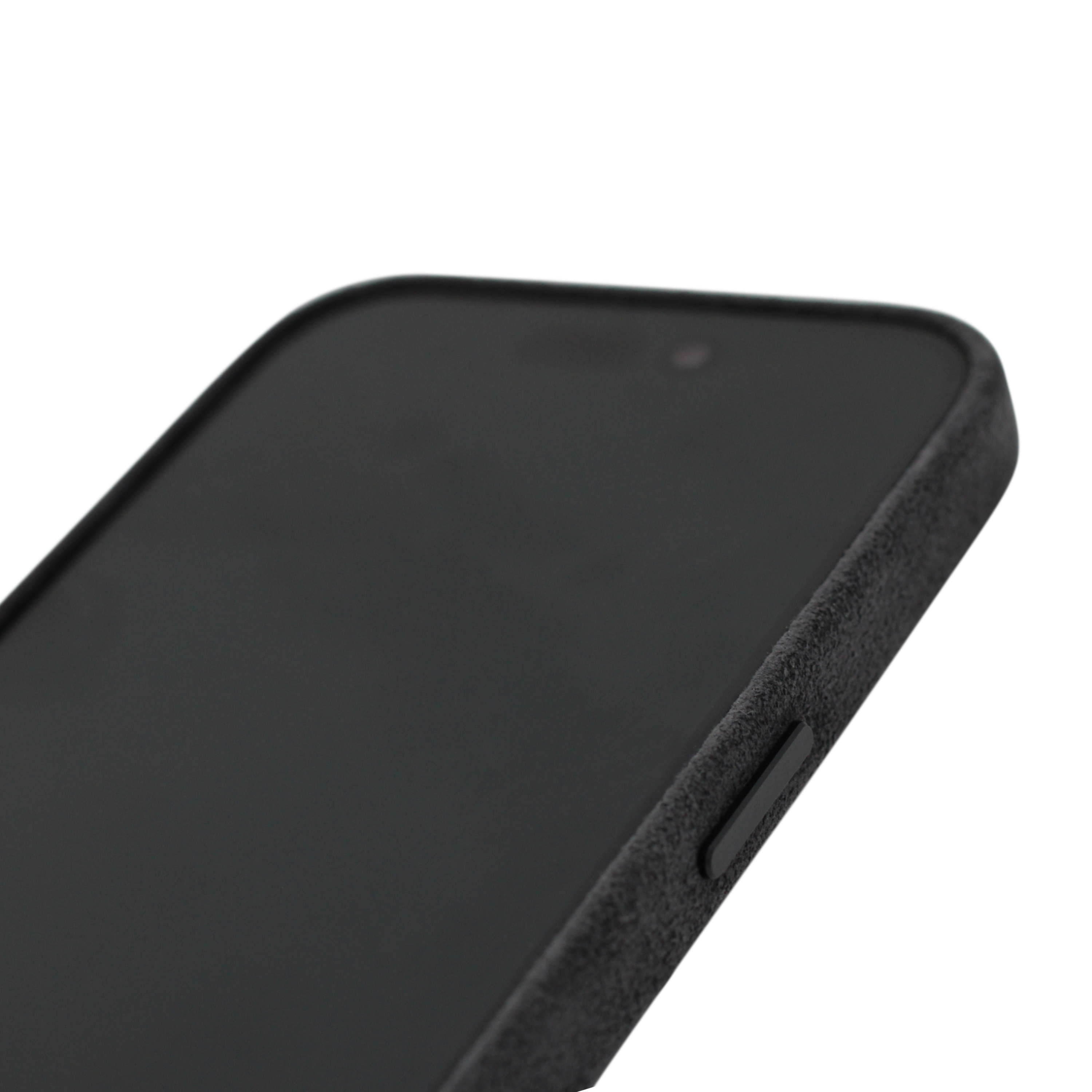 PROTARA Alcantara iPhone 16 Pro deksel - Midnight Jet Black