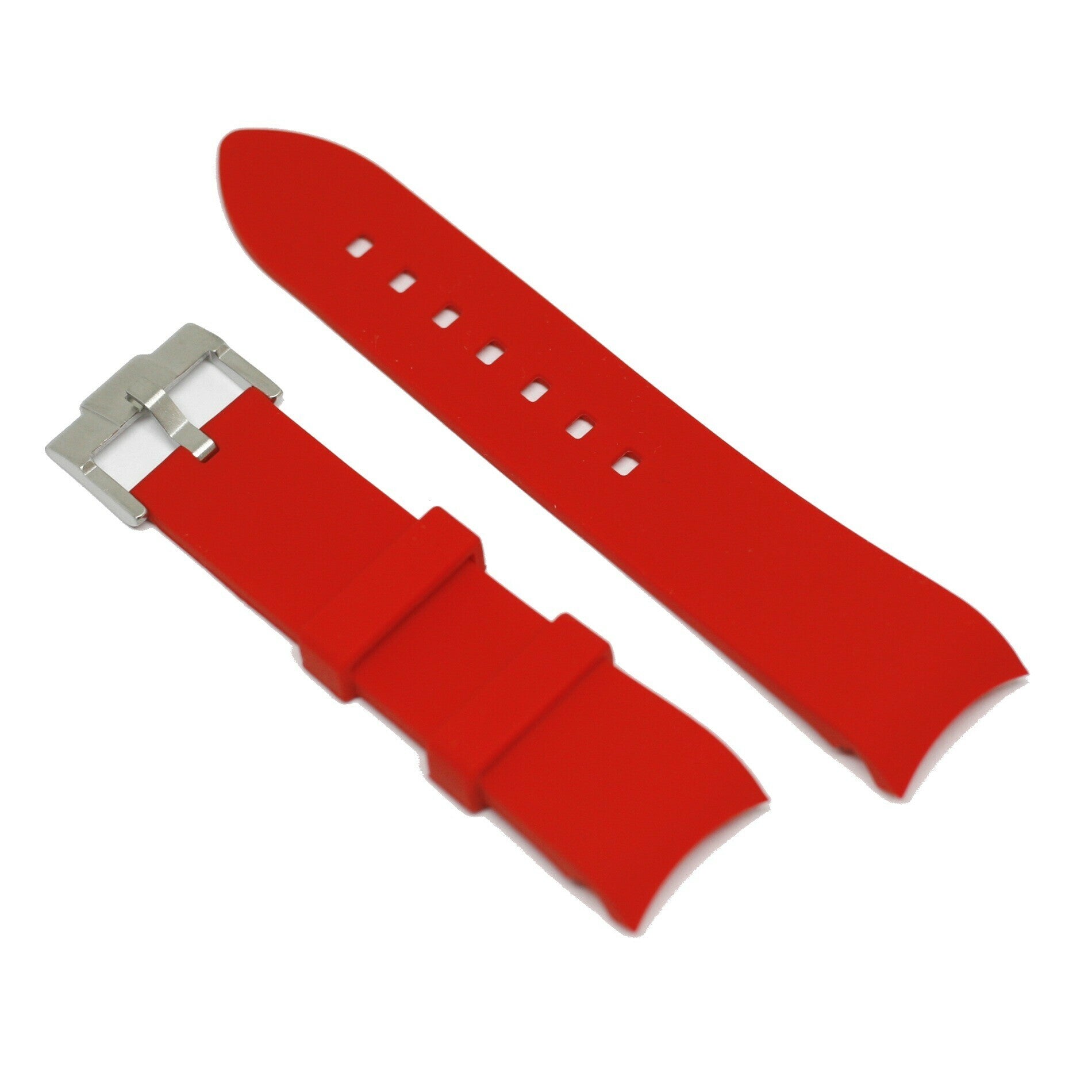 Gummirem Curved Rød