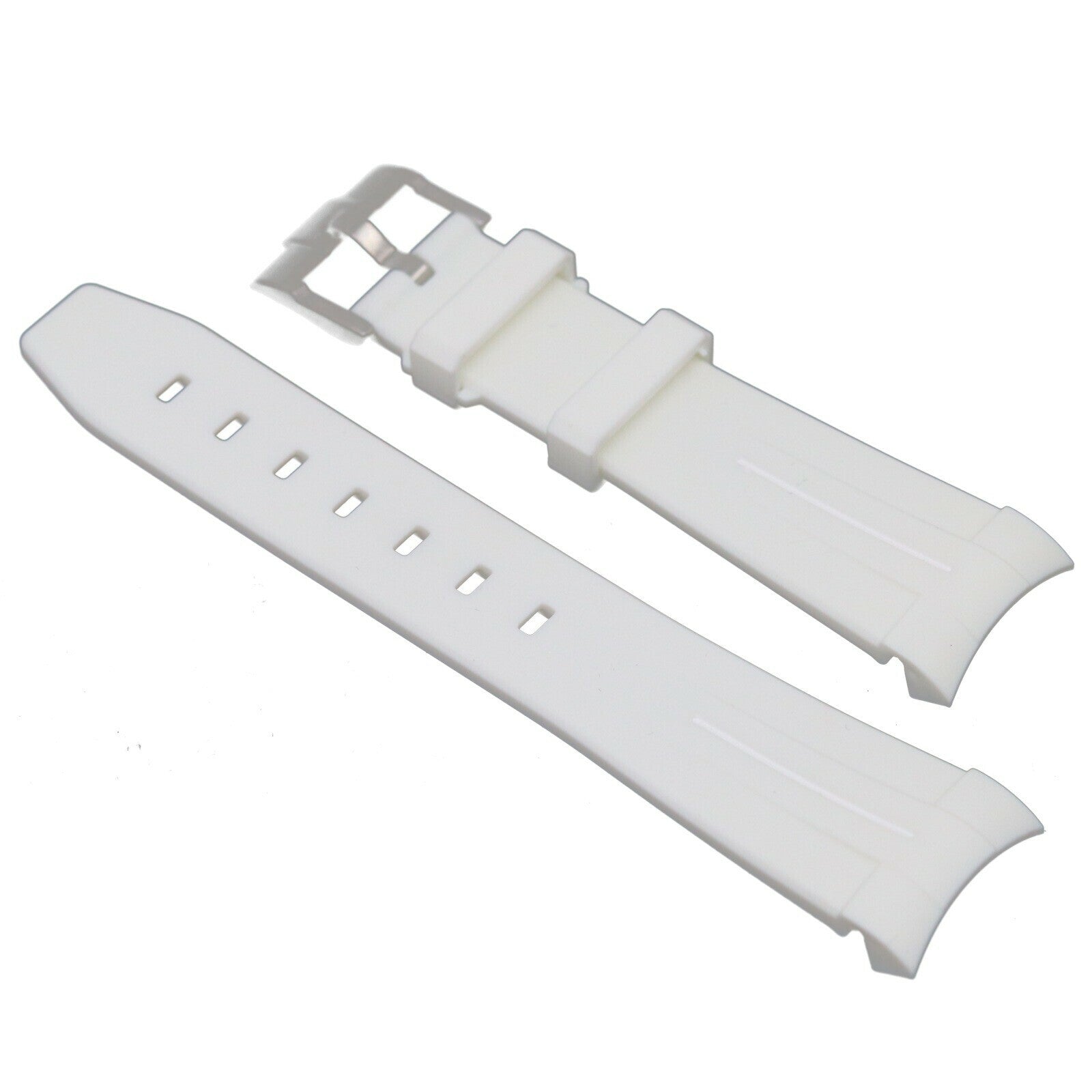 Gummirem Curved 22mm Hvit/hvit