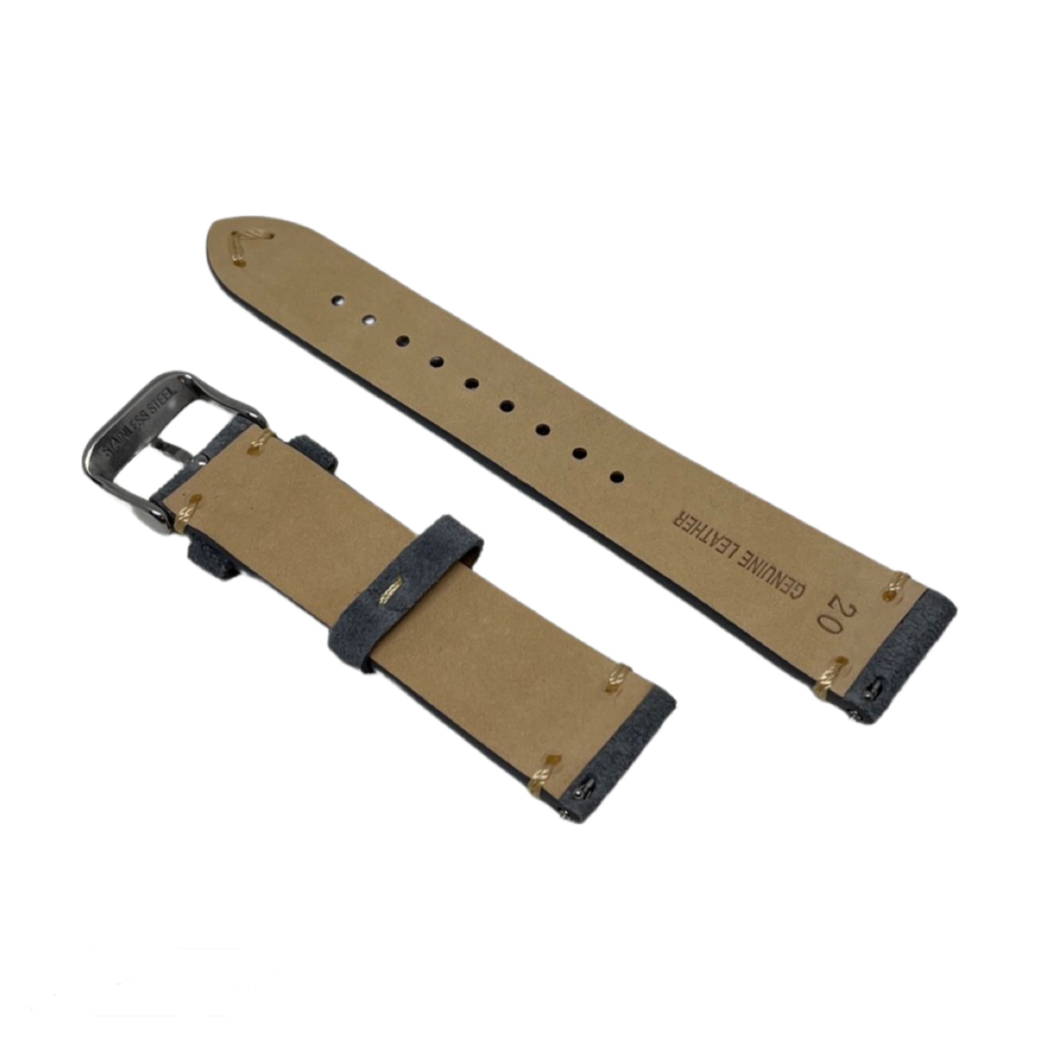 Suede Leather Strap Grå