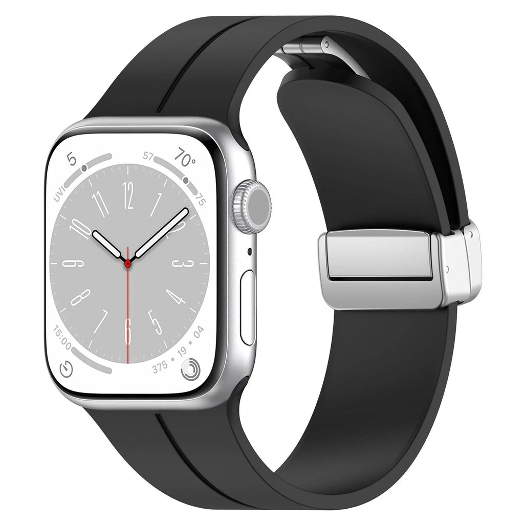 Gummirem for Apple Watch Stål 38/40/41mm Sort