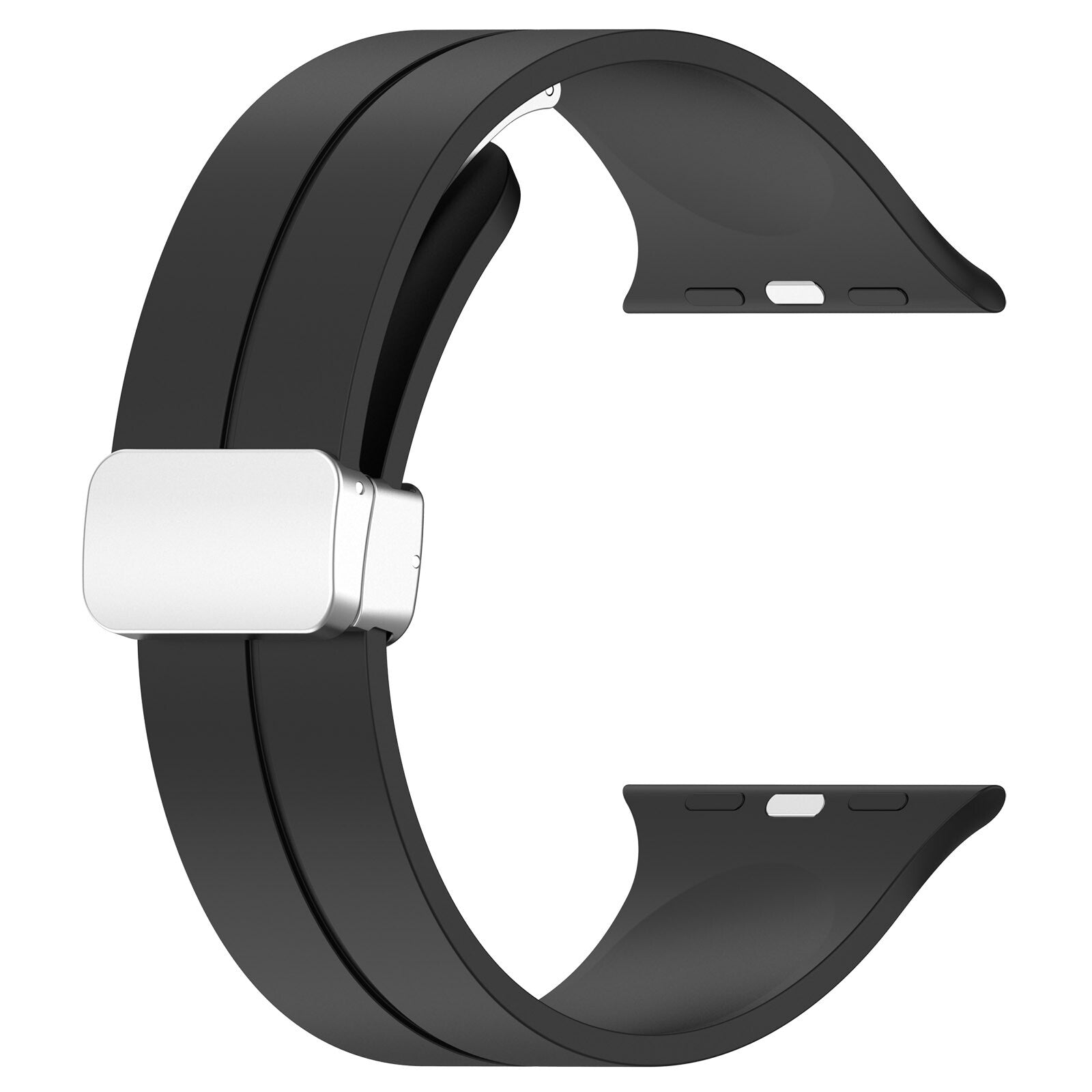 Gummirem for Apple Watch Stål 38/40/41mm Sort