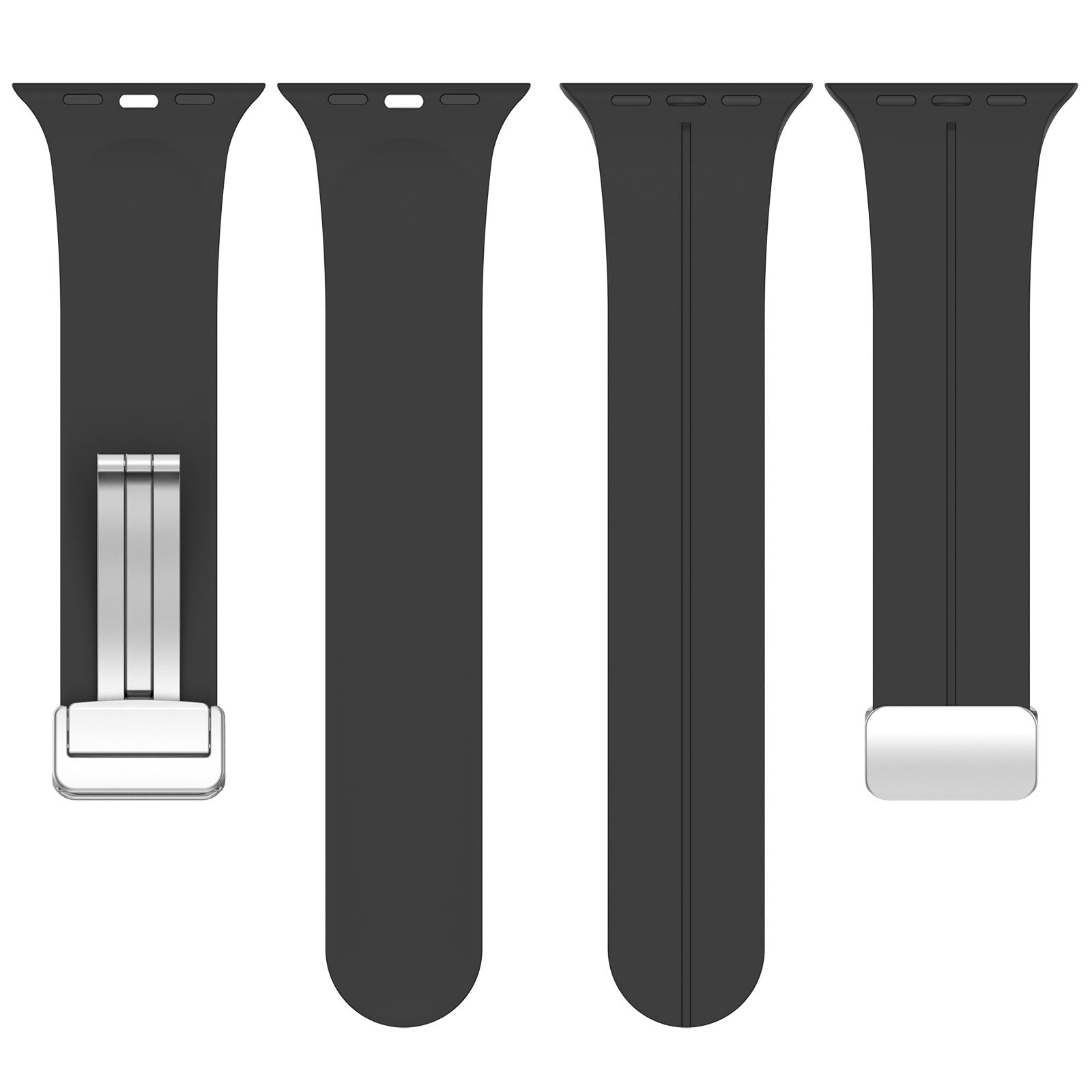 Gummirem for Apple Watch Stål 38/40/41mm Sort