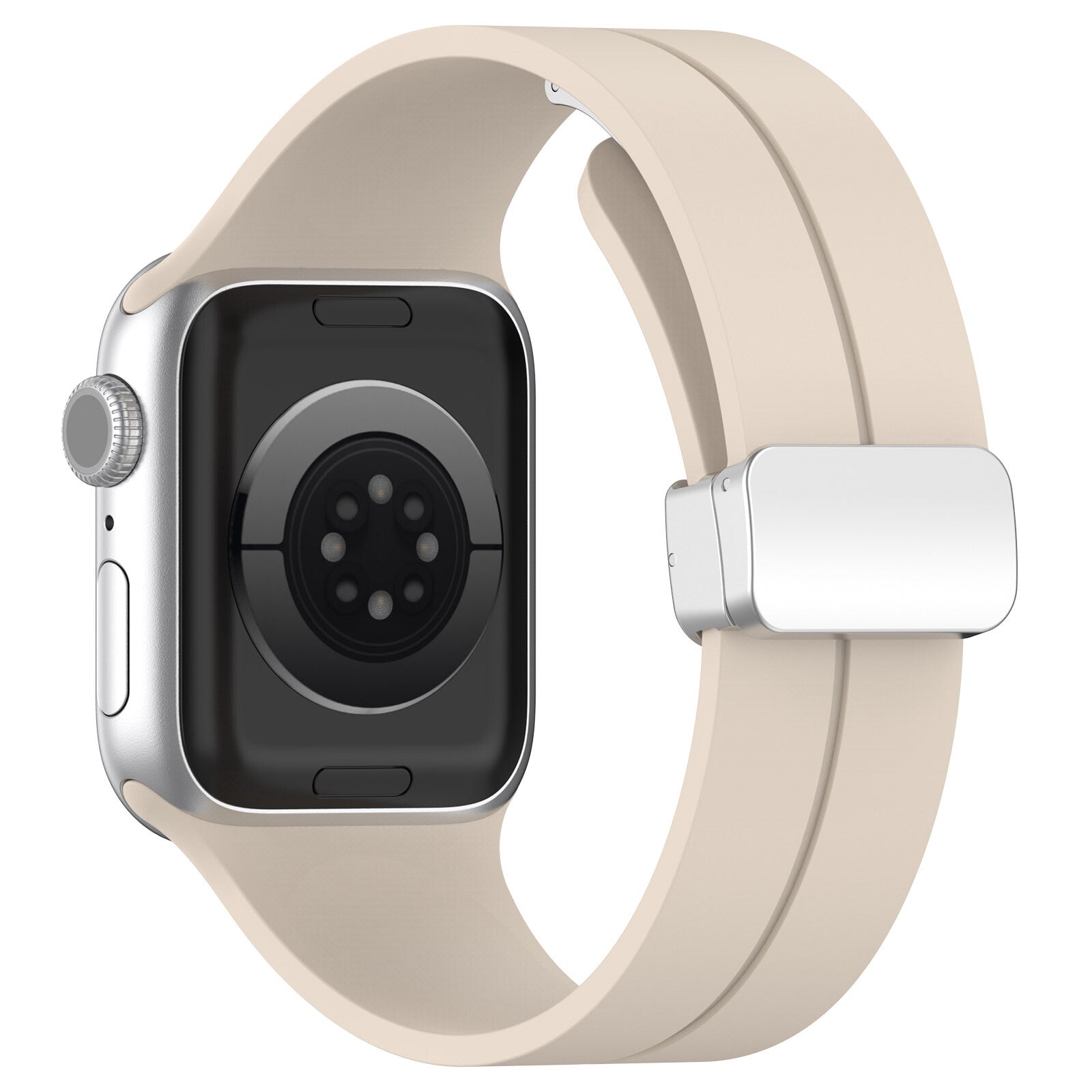Gummirem for Apple Watch Stål 38/40/41mm Beige