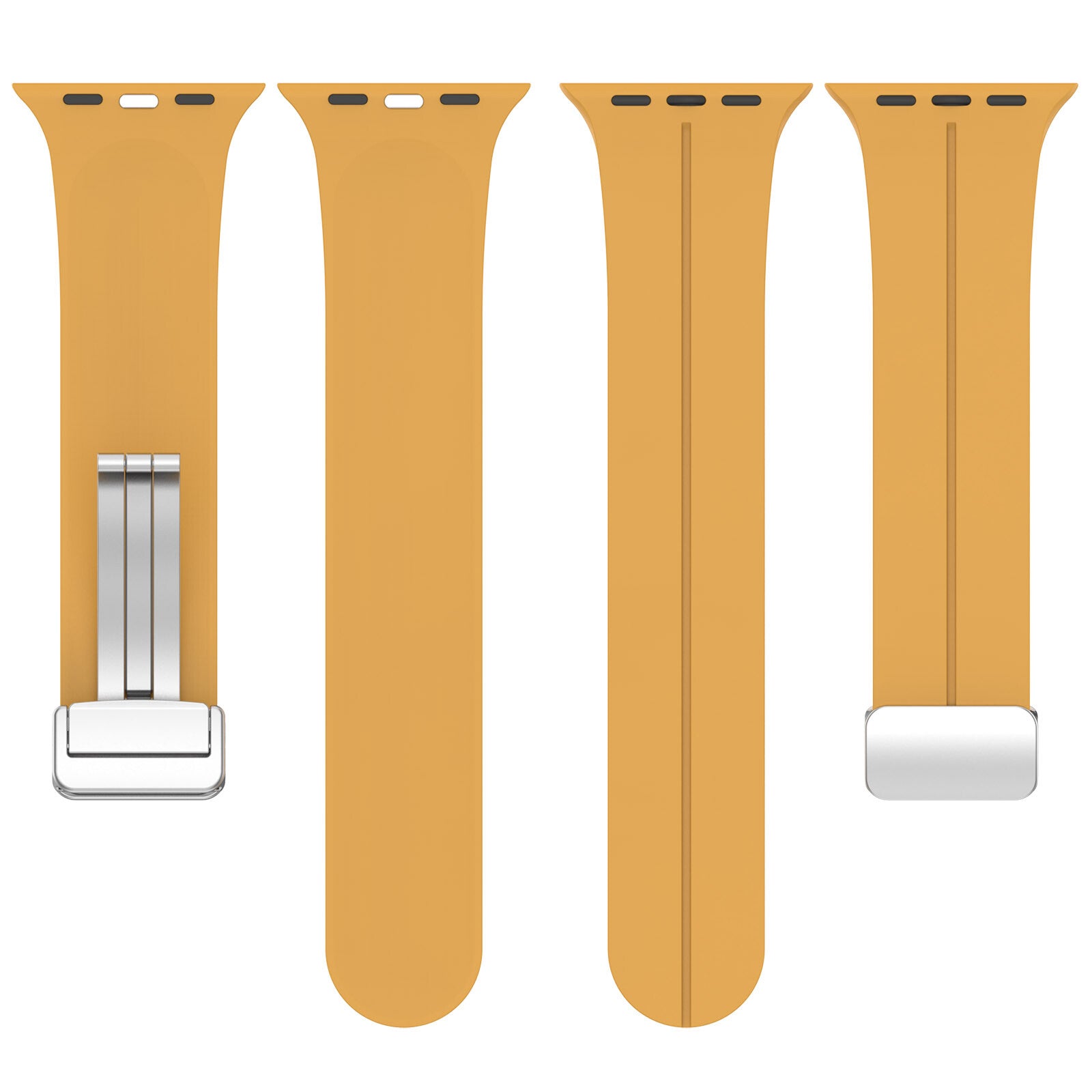 Gummirem for Apple Watch Stål 38/40/41mm Mørk gul