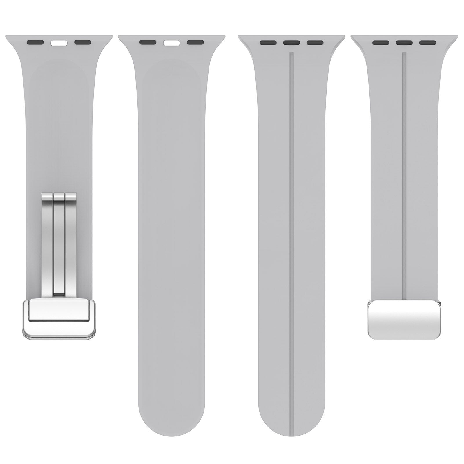 Gummirem for Apple Watch Stål 38/40/41mm Lys grå