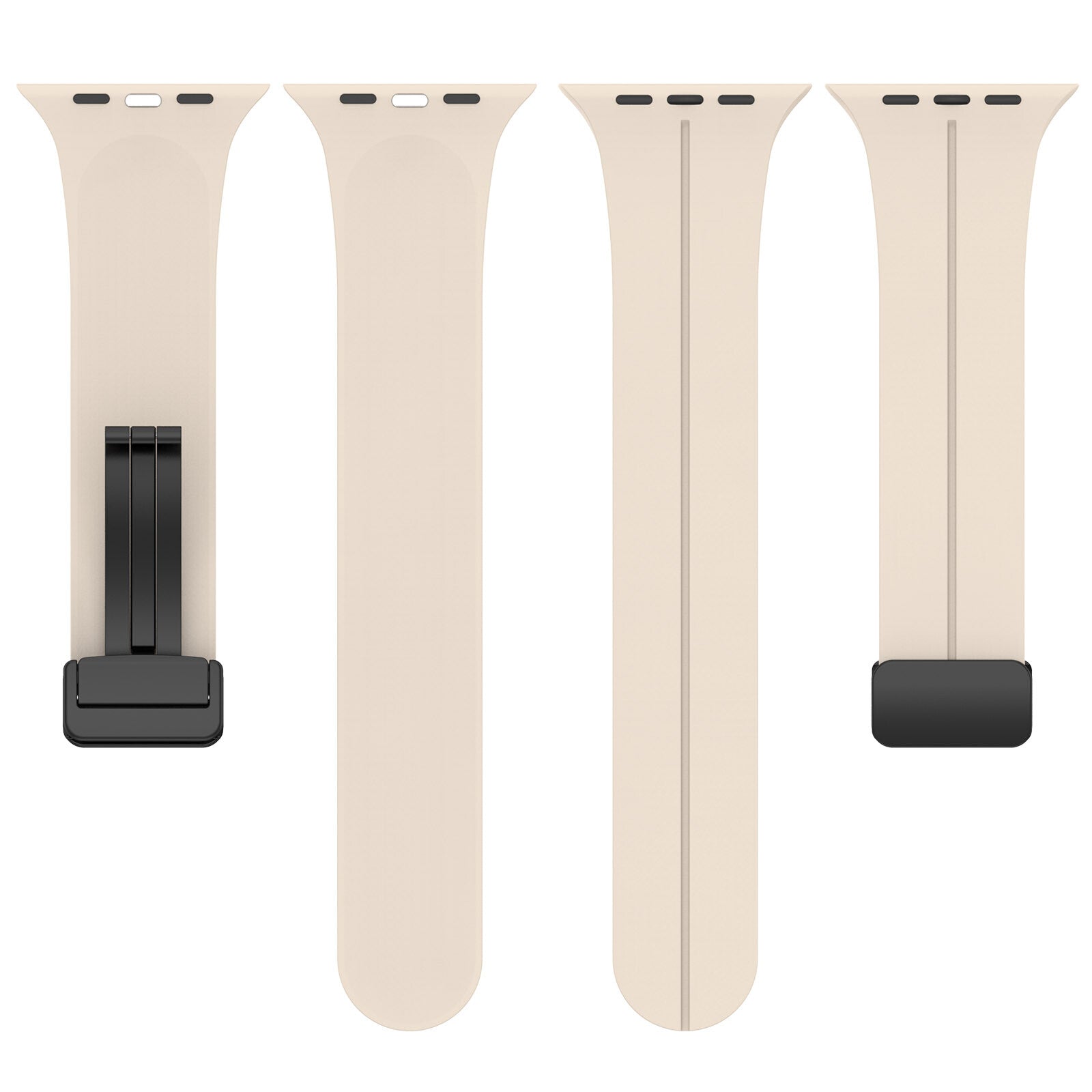 Gummirem for Apple Watch Sort 42/44/49mm Beige