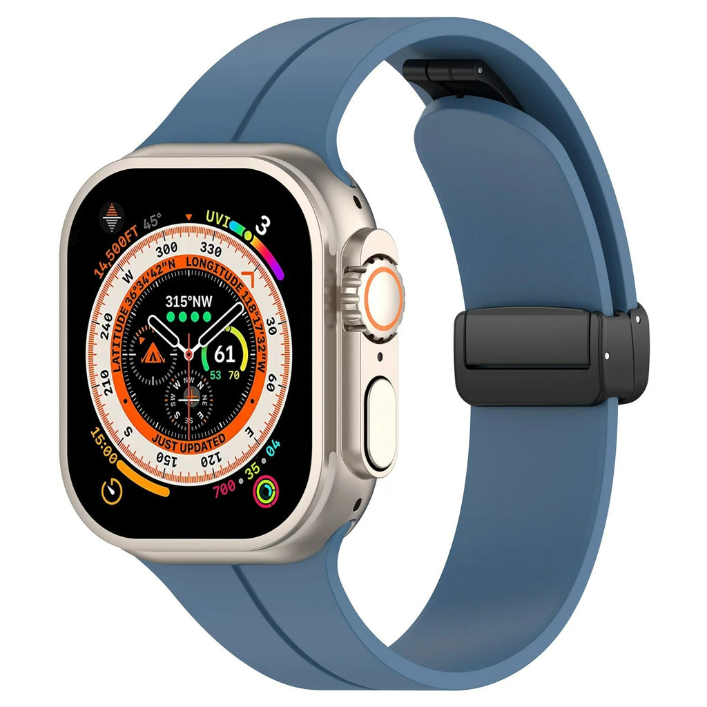 Gummirem for Apple Watch Sort 38/40/41mm Blå