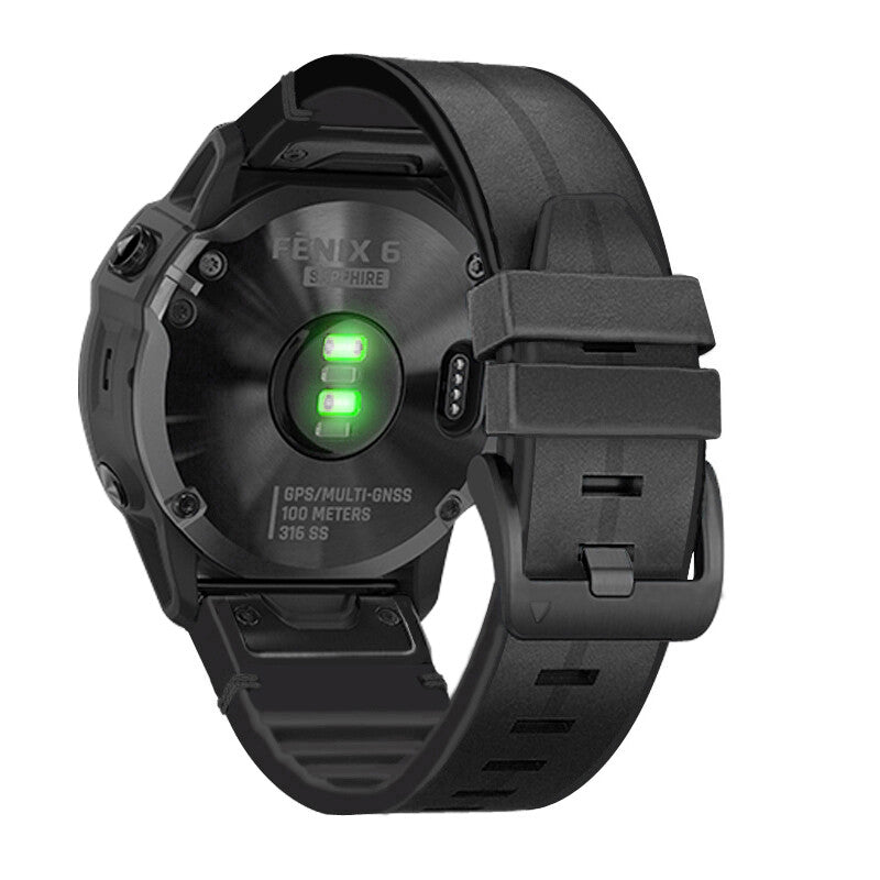 Garmin Quickfit Skinn/gummirem Sort  Quickfit