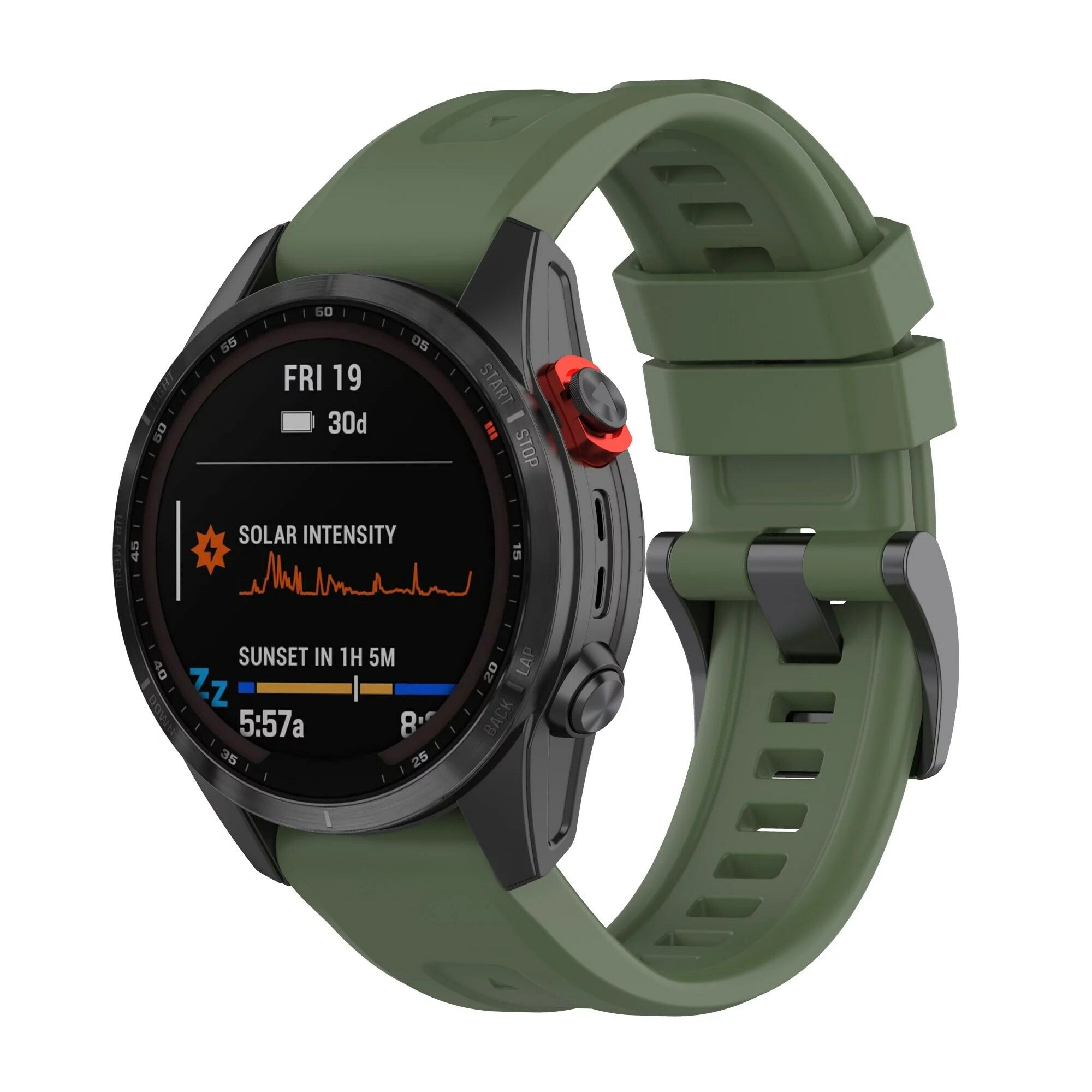 Garmin Quickfit Klokkerem Gummi Grønn