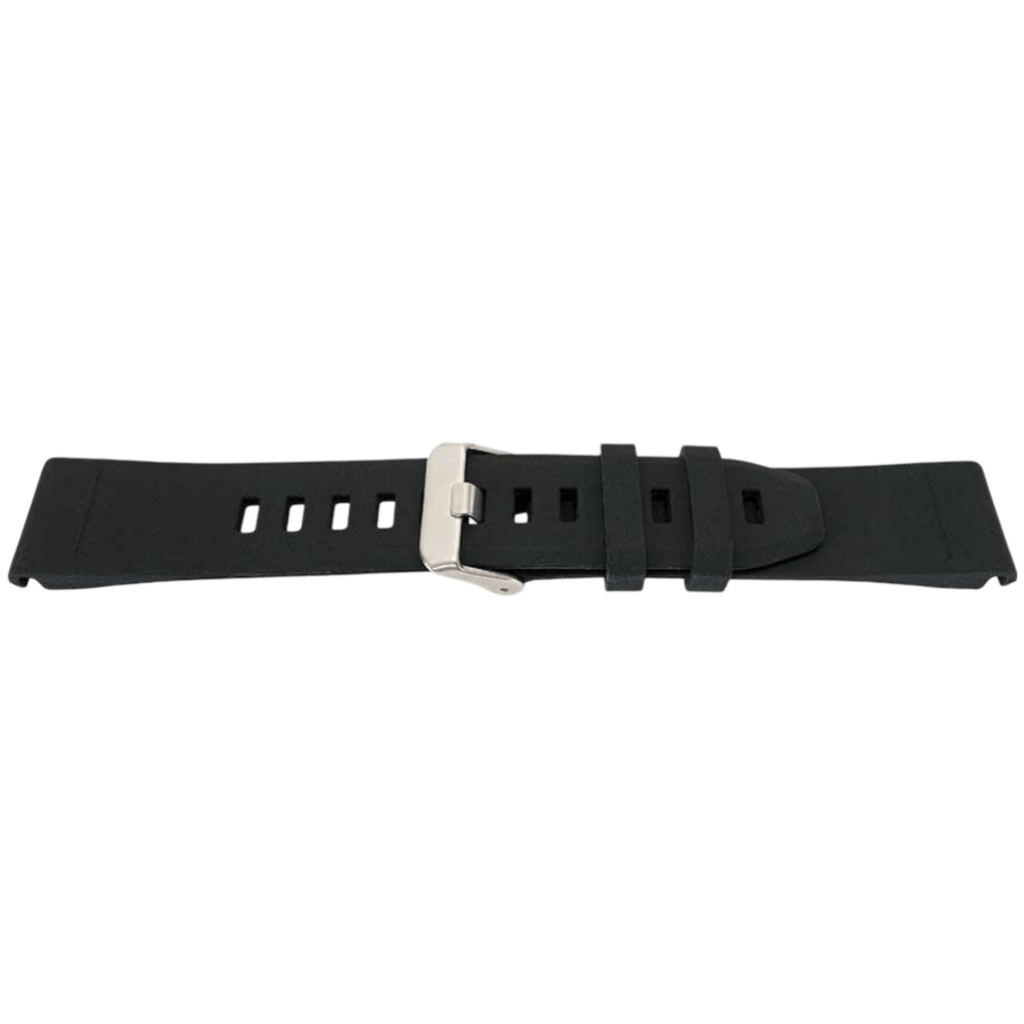 22MM QuickFit Silikonreim med sølvspenne for Garmin Fenix 5 / Forerunner Svart