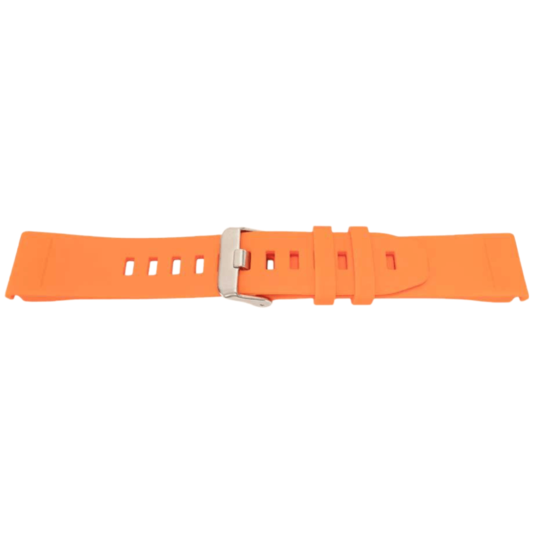 22MM QuickFit Silikonreim med sølvspenne for Garmin Fenix 5 / Forerunner i Oransje