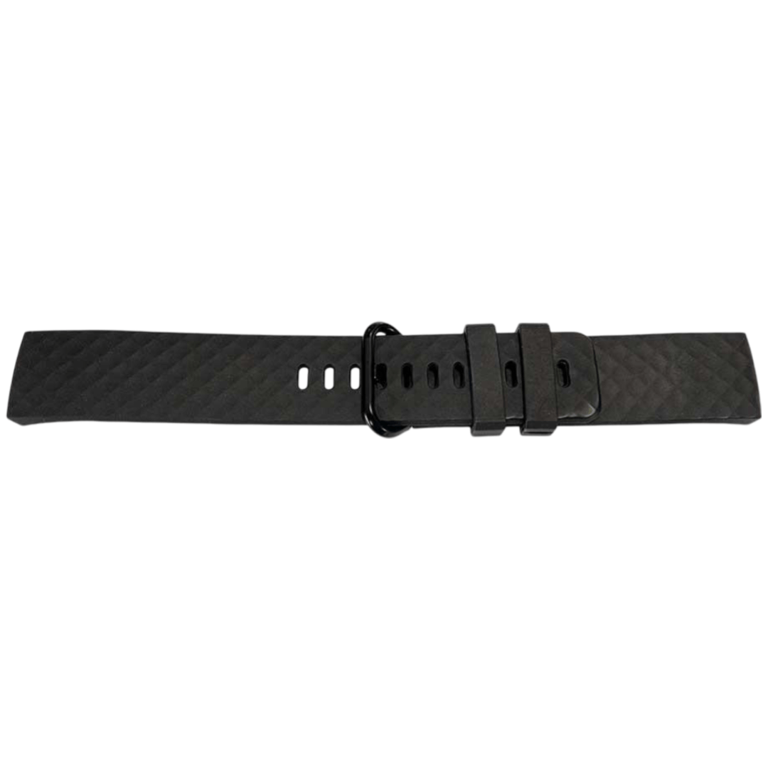 Silikonreim i svart til Fitbit Charge 3