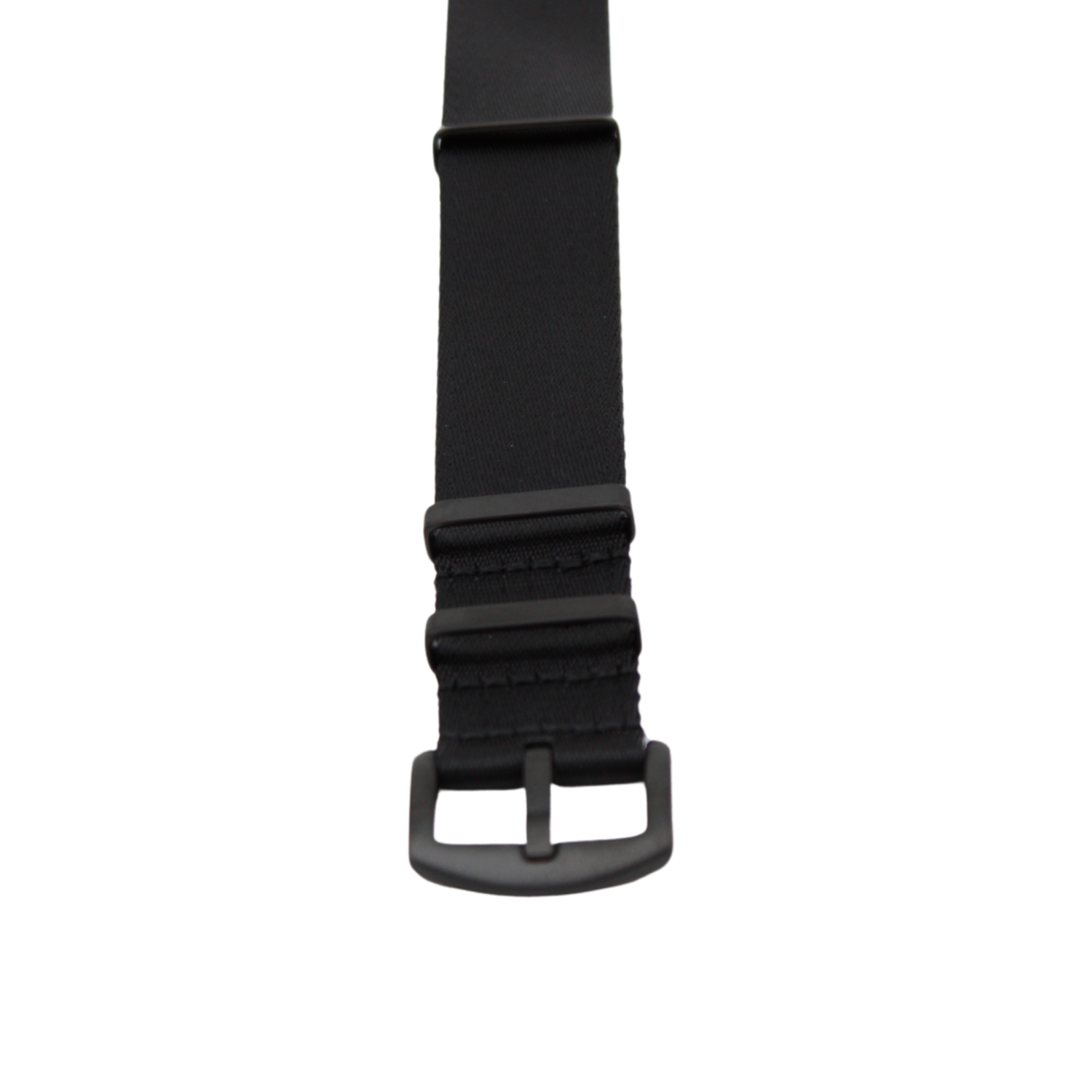 Svart Seat belt Natoreim med Matt Svart Spenne