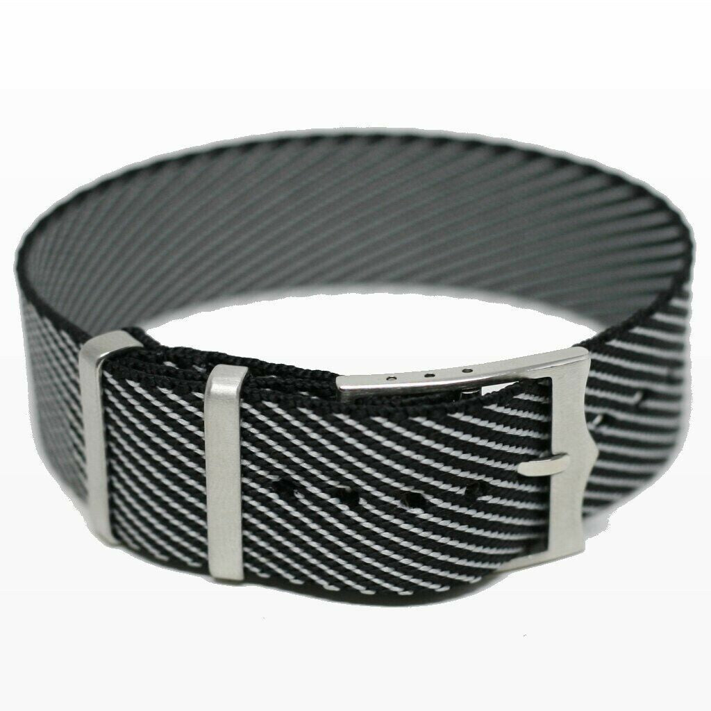 Twill Strap 22MM Sort/grå