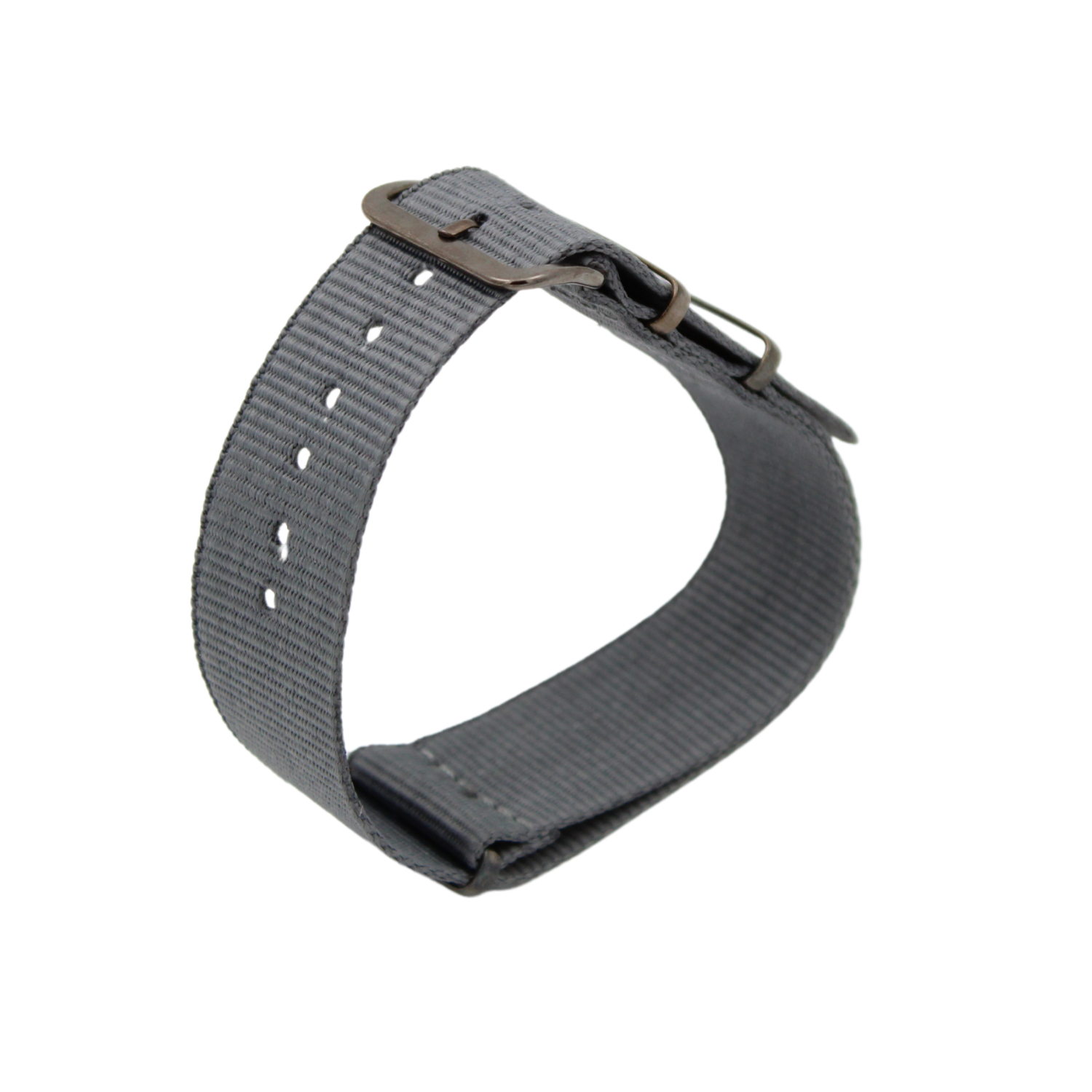 Grå nato strap med spenne i gunmetall
