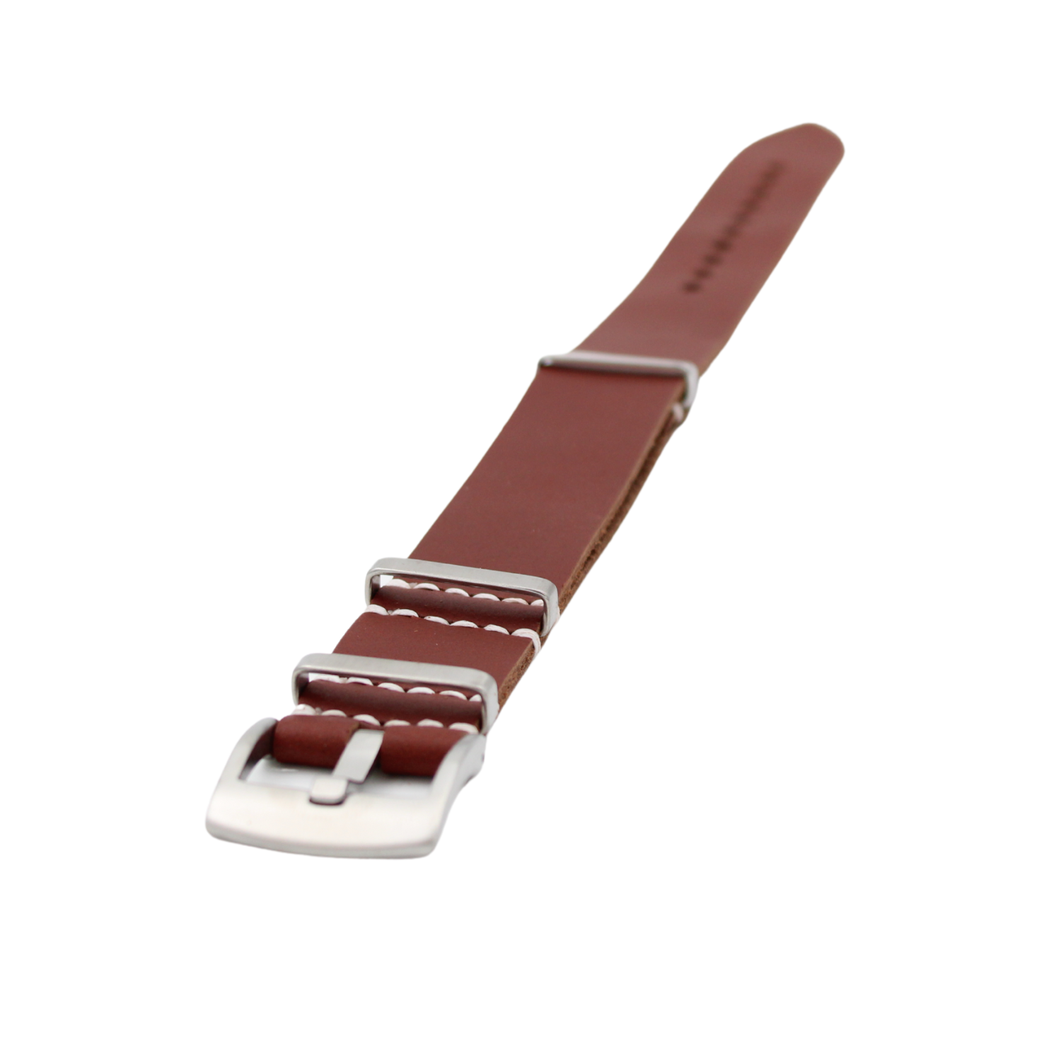 Nato strap i skinn mørkbrun