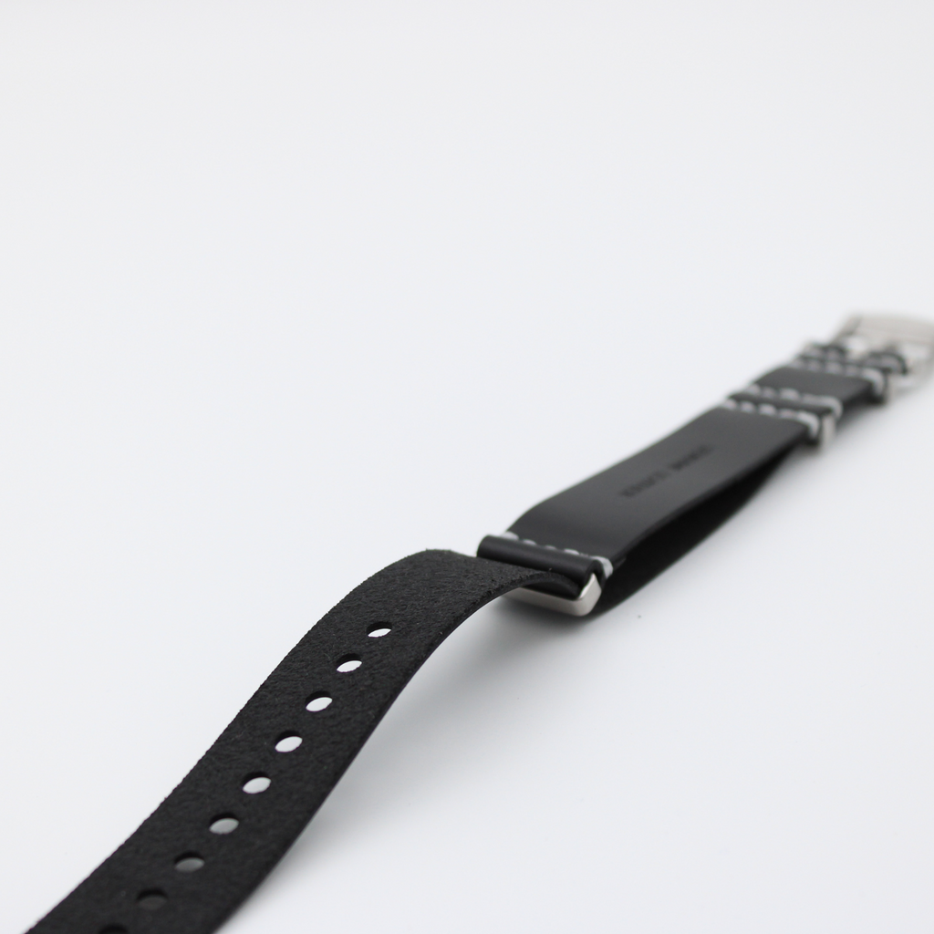 Nato strap i skinn svart