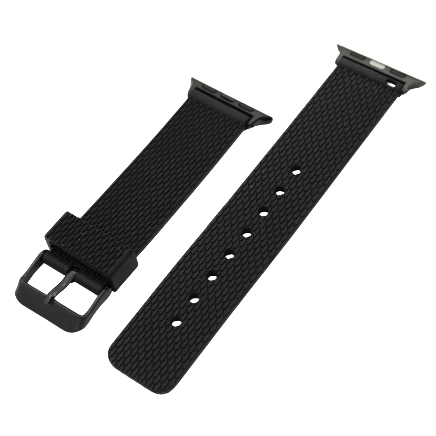 Apple Watch Gummireim - Svart med svart spenne