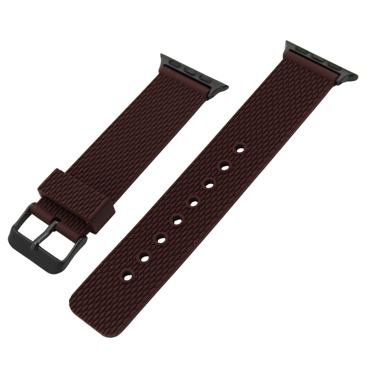 Apple Watch Gummireim - Brun med svart spenne
