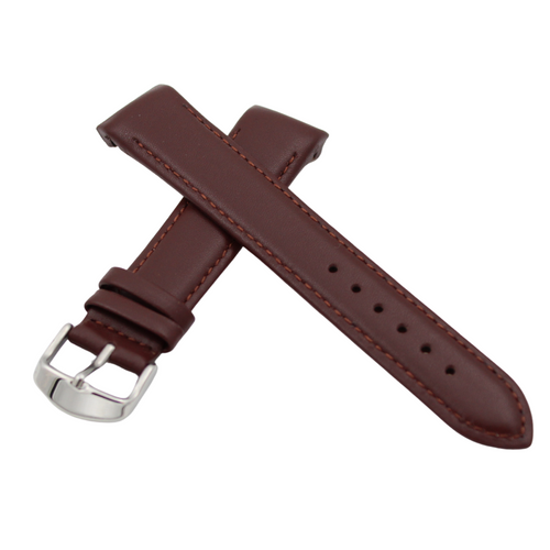 Brunello Curved - Brun skinnreim med matchende sømmer