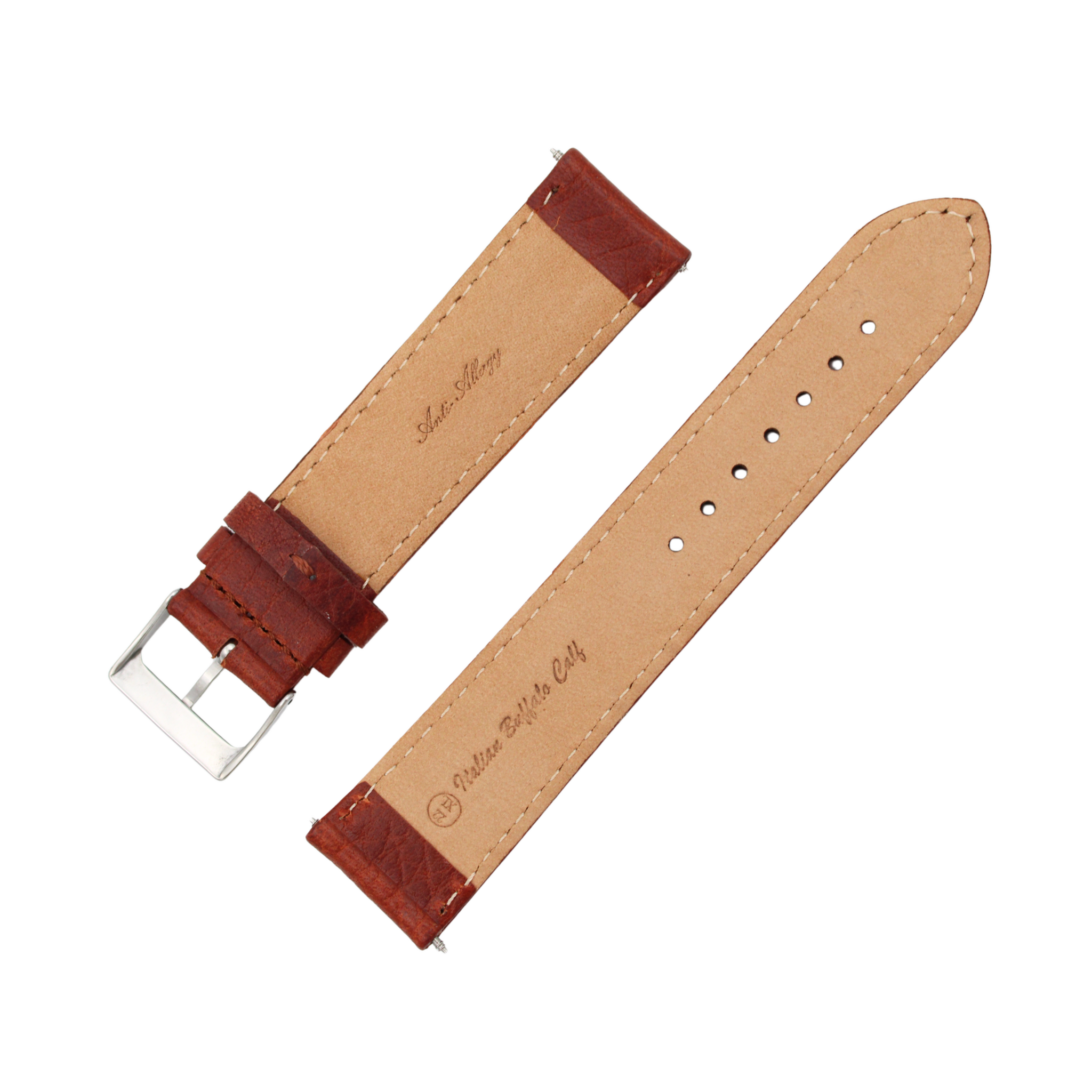 Sicilia klassisk Brun skinnreim XL