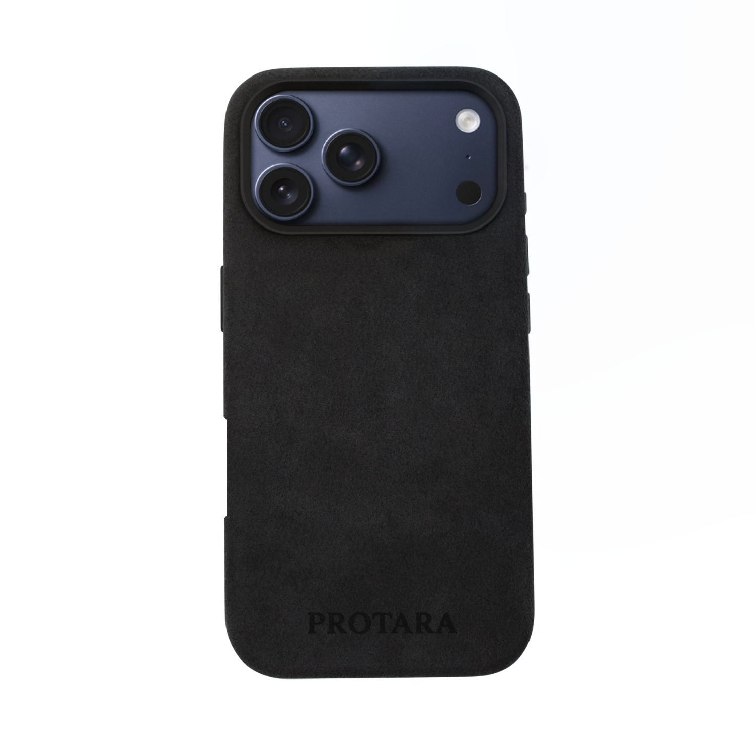 PROTARA Alcantara iPhone 17 Pro Max deksel – Midnight Jet Black