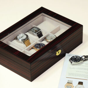 Wooden clock box for 8 watches